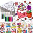 24 Set Mothers Day Crafts for Kids Classroom Bulk, Mother's Day Arts and Crafts DIY Paper Jigsaw Puzzle with Flower Bear Heart, Spring Activities Painting Kits for School Gifts Party Favors & Goodies
