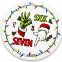 Funny Christmas Ornaments, Santa Says Six Seven Meme 67 Ornament, Christmas Stocking Stuffers Gifts for Teens Kids Friends Coworkers (SIX Seven Ornament), Pack of 2