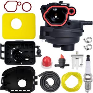 799583 593261 Carburetor With Air Filter Cover Kit Compatible With Briggs and Stratton 590556 591109 595656 591160 591979 08P500 08P502 09P602 09P702 300E 450E 500E 550E 550EX Series Lawnmower Engines