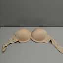 YBCG Push up Strapless Convertible Multiway Thick Padded Underwire Supportive Bra for Women's Wedding (38D, Nude)