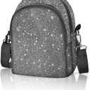 Glitter Crossbody Bag for Women Sparkle Cell Phone Purse Lightweight Shoulder Bag with Adjustable Strap