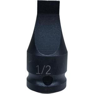 1/2-inch Drive Slotted Screwdriver Bit Socket/Drag Link Socket, 1/2" Width x 5/64" (2mm) Thickness Tip, Heat-Treated Cr-Mo Alloy Steel
