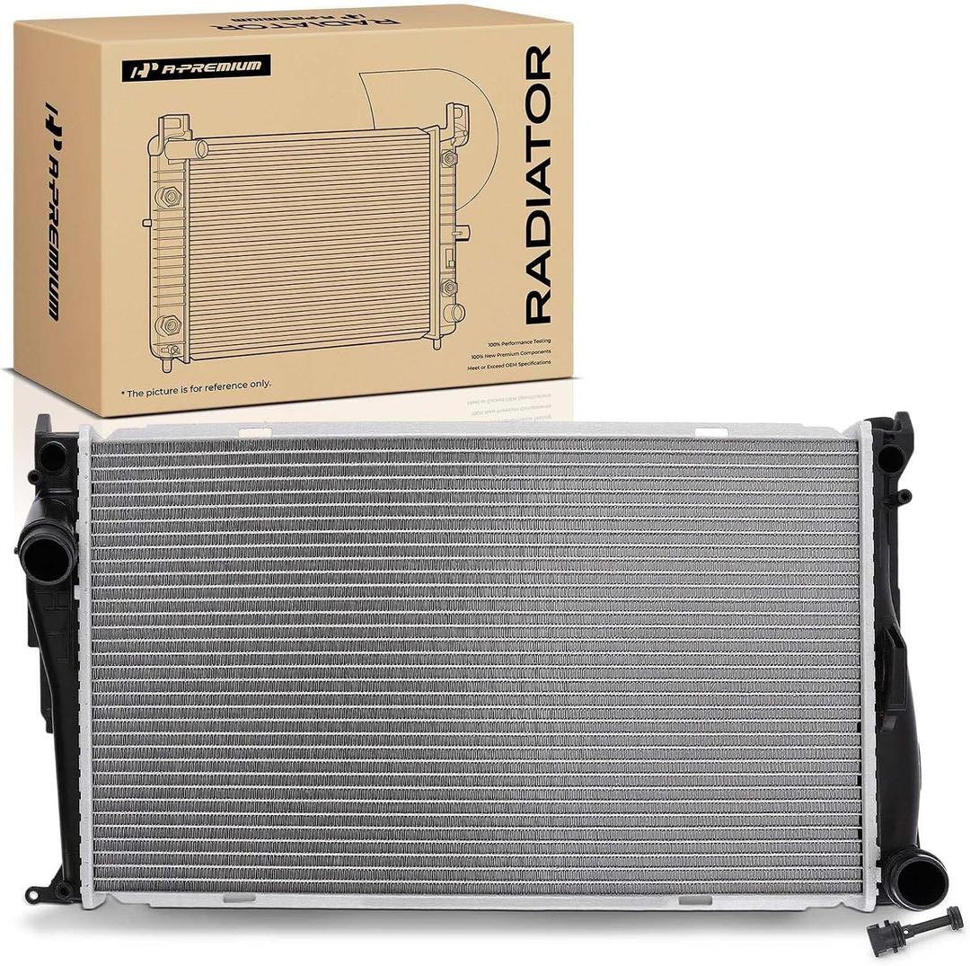A-Premium Engine Coolant Radiator Assembly Compatible with BMW 135i 2008-2013, 135is 2013, 335i 2007-2011, X1 2013-2015, Z4 2012-2016, Automatic Transmission, Replace# 8012941, 17117547059