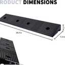 Rubber Curb Ramp 2.5" Rise Threshold Ramp for Driveway 2 Pcs