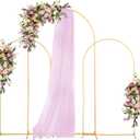 Metal Arch Backdrop Stand Set of 3 Gold (7.2FT+6FT+6FT) Wedding Arch Stand Balloon Arched Frame for Birthday Party Baby Shower Graduation Ceremony Decoration
