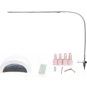 Brokimis Nail Desk Lamp with Clamp, New Upgrade 8-10W Dimmable LED 360 Flexible Gooseneck Nail Tech Table Desk Light for Manicure Reading Eyebrow Tattoo
