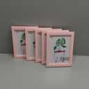 Muzilife 5 Pack 5x7 Picture Frames, Pink Picture Frames for Wall and Tabletop Display, Resistant Plastic Photo Picture Frame with Clear Plexiglass for Vertical or Horizontal Display