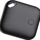 Smart Bluetooth Tracker, Item Finder Works with Apple Find My (iOS Only) App, Trakcer Tag Locator for Keys, Luggage, Satchel- 1 Pack (Ebony)