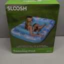 SLOOSH Inflatable Tanning Pool Lounger Float, 70" x 46" Pool Floats Adult with Pillow, 4 in 1 Suntan Tub Raft Floatie,Sunbathing Bed Lounge for Water Blow Up Kids Ball Pit Party Gifts, L-Blue