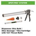 Albion Engineering B12B30SP Spot-Pro® System, B-Line Manual Bulk Dispenser + Extension Nozzle for Sealing Exposed Metal Roofing/Siding Fasteners, Complete Kit with Accessories, 30 oz (1 Quart)