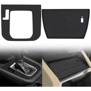 Center Console Wireless Charging Protective Mat and Center Console Cover Black fits for 2025 Forester Accessories Inserts Liner Anti-Slip Anti-Dust Waterproof Mats