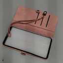 Defencase Compatible with Samsung Galaxy S21 Ultra Case Wallet with RFID Blocking Card Holder for Women Men, PU Leather Magnetic Snap Flip Zipper Strap Wallet Case Fit for Galaxy S21 Ultra 5G, Pink (Airy Rose Pink)
