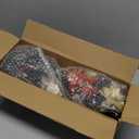 FORUP Christmas Centerpiece, Christmas Candle Holders, Christmas Tabletop Poinsettia Centerpiece with 3 Flameless Candle, Romantic Holiday Candelabrum for Home Party Christmas Table Mantel Decorations