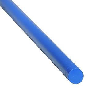 High-Density Polyethylene Plastic Rod 1" x 24" (Blue)
