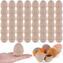 ARCTURINE Paper Mache Easter Eggs, Cardboard Paper Eggs to Decorate for Craft Painting, School Projects, Spring Parties, Easter Hunt Supplies, DIY Art Activities, 3.2 Inch (25 PCS, Brown)