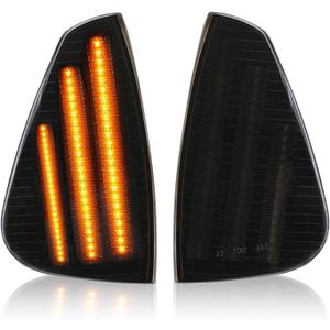 Pair Side Marker Lights Compatible with 2006-2010 Charger Smoke Lens Amber Light Signal Corner Lights 4806218AD 4806219AD