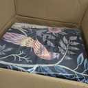 Rugcomf Area Rugs 9x12 Living Room Vibrant Tree of Life-Patterned Vintage Washable Rug Non Slip Low Pile Large Rug for Bedroom Farmhouse Dining Room Kids Playroom, Black