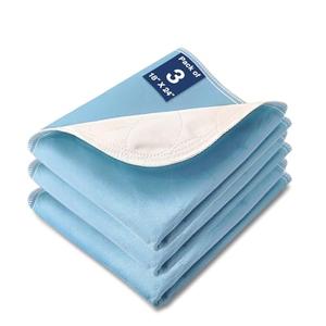 SOLOSHINE Washable Waterproof Underpads, 18" x 24" (3 Pack) Heavy Absorbency Reusable Incontinence Pads for Chair, Bassinet, Crib, Car Seat, Sofa, Wheelchair