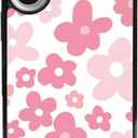 FANXI Pink Flower Phone Case Compatible with iPhone 16 6.1 Inch - Shockproof Protective TPU Cute Pink Floral iPhone Case Designed for iPhone 16 Case for Men Girls Women Boys (Bloom)
