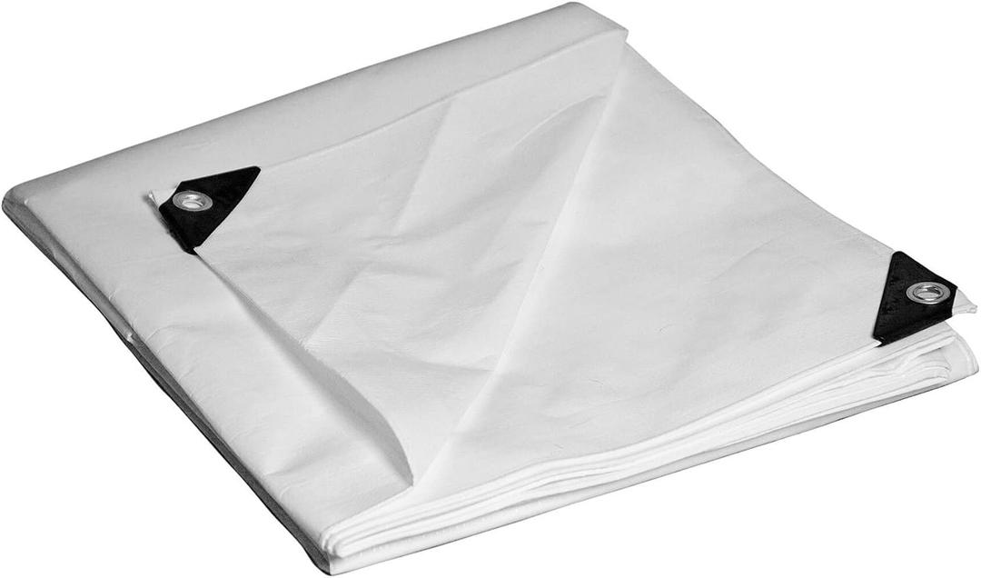 Dry Top Multi-Purpose Heavy Duty Poly Tarp, 10x20 Feet, White