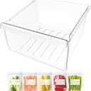 UPGRADED DA97-08693B Refrigerator Crisper Drawer Replacement Compatible with Samsung Fridge Crisper Drawer Parts RS25J500DSR RS25J500DSG DA97-08693A RS25H5000BC Upper Refrigerator Crisper Drawer Bin