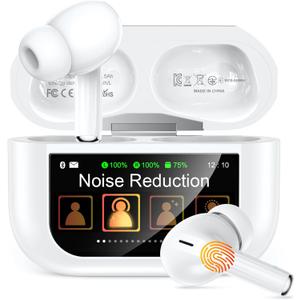 Bucephalus Wireless Earbuds with ENC Noise Cancelling, Bluetooth 5.4 Ear Buds, 48H Playtime & Bass Stereo Sound for Sports/Working, Compatible with iPhone/Android, Pad - Ivory White