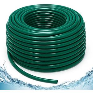Bonviee 100FT 1/4 inch Blank Distribution Tubing Drip Irrigation Hose Garden Watering Tube Line for Small garden irrigation system-Green