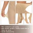 Tights for Women, 80D Semi Opaque High Waisted Pantyhose, Footed Run Resistant Dance Tights Stockings (Pink, XXXL)