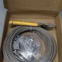 1/8" Stainless Steel Cable 304, Steel Wire Kit, 7x7 Strand Aircraft Wire Rope, 164Ft Coated Steel Cable with Turnbuckle, Crimping Loop, Cutter for String Light Hanging, Garden, DIY Project