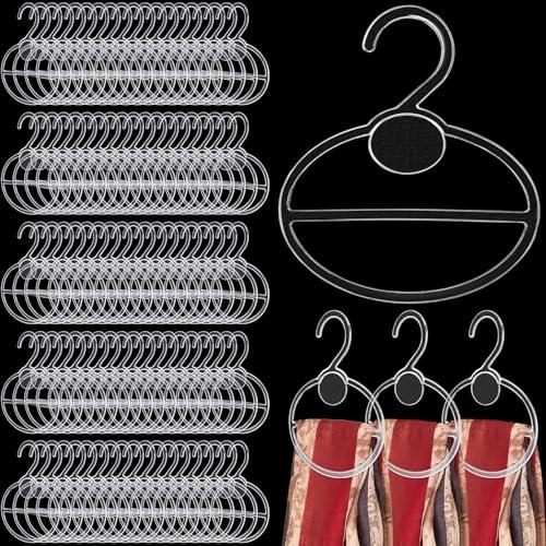 FoldTier Scarf Hanger Plastic Holder Organizer Space Saving Scarf Organizer Clothes Hanger for Scarves Headscarves Clothing Sorting Storing(Clear,100 Pcs)