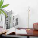 Urban Deco 16PK Gold Table Number Holders Place Card Holders 12 Inch Table Card Holders Steel Card Holders for Photos, Food Signs, Memo Notes, Weddings, Restaurants, Birthdays