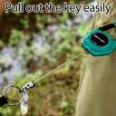 Retractable Keychain Heavy Duty, Multitool Carabiner Badge Holder, ID Holder Clip, Tactical Badge Reel With 29.5" Steel Cord, 2Pack Yellow