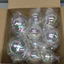 Shappy 50 Pcs Christmas Iridescent Ornaments Halloween, Transparent DIY Shatterproof Hanging Rainbow Ball Christmas Ornament 5 Different Sizes for Party, Wedding, Home Decor (Clear)
