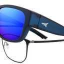 KastKing Chariton Fit-Over Polarized Wrap Around Over Sunglasses for Men and Women, Ideal for Driving Fishing Cycling Running, One Size