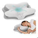 Cervical Neck Pillow - Cooling Pillow for Neck Pain Relief, Ergonomic Side Sleeper Pillow for Sleeping, Contour Orthopedic Memory Foam Pillows for Back & Stomach Sleepers with Pillowcase