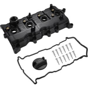 X AUTOHAUX Car Camshaft Engine Valve Cover with Gasket Bolts Kit PCV Valve and Oil Cap NO.13264JA00A/13270JA00A for Nissan Altima 2.5L 2007-2013