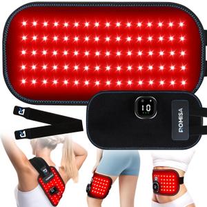 Red Light Therapy for Body, 3000mAh Cordless Infrared Light Therapy Pad, 240 Beads Portable 10Hz & 5 Modes 660nm 850nm Heating Light Therapy Wrap Belt for Back Knee Leg Hands Feet Women Men