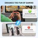 RHOTALL 2 Pack Comfort Hand Grips for Switch 2 Controllers, Ergonomic Grips Compatible with Switch 2 joycons, Anti Slip and Wear-Resistant, 4 Thumb Caps - Blue+Orange