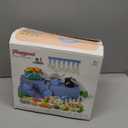 130Pcs Kitchen Playset, Toddler Pretend Cooking Play Pots, Pans, Utensils Cookware, Daily Food Fruit Veges, Shopping Storage Basket, Dessert, Prop Money, Learning Gift for Child (Blue)