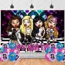 Brat Girl Birthday Decorations,Brat Girl Backdrops for Party Decorations Supplies,Cartoon Happy Birthday Banner Backdrop for Party Supplies (5x3ft)