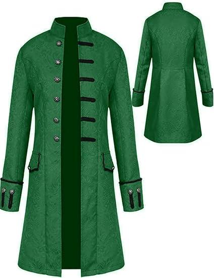 WISHU Boys Vintage Steampunk Tailcoat Halloween Costumes, Medieval Pirate Gothic Renaissance Victorian Jacket Coat for Kids