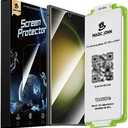 MAGIC JOHN 2 Pack for Samsung Galaxy S23 Ultra Screen Protector [PET Film Material Not Glass] 6.8 inch,[100% Fingerprint ID Compatible] Easy Installation Tray, Shock-Resistant, 3D Curved, Bubble Free, Scratch Proof, HD Clear, Case Friendly