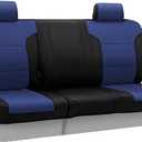 Coverking Custom Fit Rear 60/40 Bench Seat Cover for Select GMC Sierra 1500 Models - Neosupreme (Navy Blue with Black Sides)