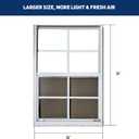 Hryan 24"x36" Shed Window for Chicken Coop, Playhouse and Mobihome, White Windows for Exterior Sheds, Mobile Home, Garage and Green House
