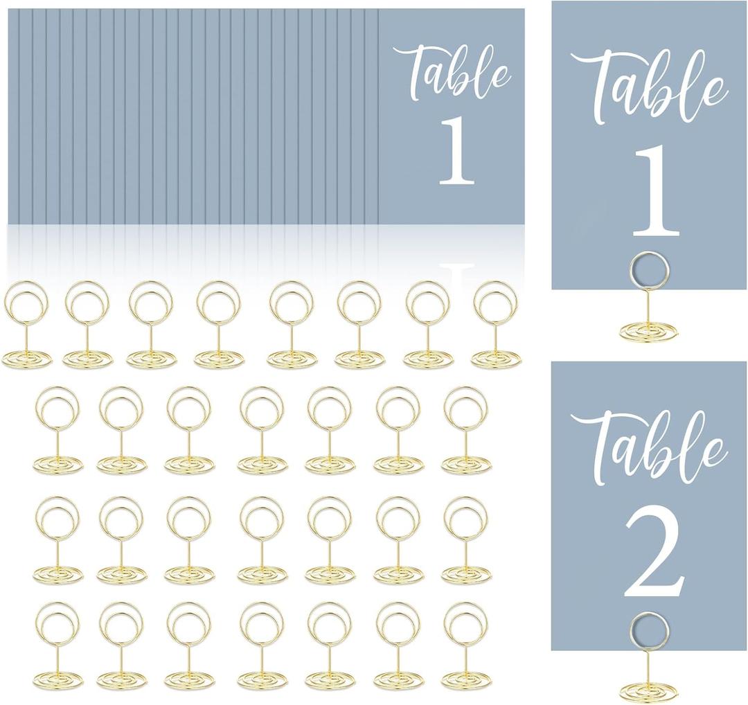Table Numbers Cards 1-30 Wedding Table Numbers with Holder Table Number Stands Bulk Wedding Table Signs Dusty Blue with Head Table Card for Bridal Shower Wedding Anniversary (Dusty Blue)
