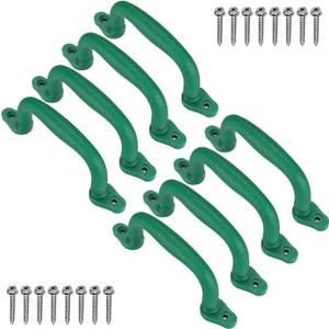 Dolibest Set of 8 Safety Playground Handles, Swing Set Kids Safety Hand Grips for Playset, Climbing Frame, Play House, Climbing Frame, Play House Handles (Green)