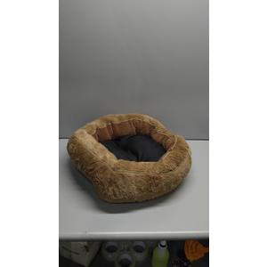 INVENHO Small Dog Bed Washable Orthopedic Calming Warming Durable Pet Bed with Anti-Slip Bottom (S (20"x19"x6"), Dark Brown)