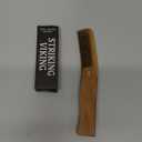 Striking Viking Folding Wooden Comb for Men - Sandalwood Switchblade Beard Comb for Grooming and Styling - Use Dry or With Oils & Balms (Folding Comb)