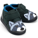 Ikiki Sneaks Shoes for Toddlers and Little Kids. Roomy fit Sneakers - Note: Non Squeaking - Vegan Leather Toe and Heel, 4