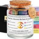 Prayer Cards Bible Verse Jar,Spiritual Christian Baptism Confirmation Self Care Gifts for Personal Growth,Hope Holy Prayer Jar Scripture Cards,Birthday Gift For Women Men Wife Mom Friends Daughter